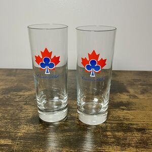 Vintage Barware Canadian Club Highball Cocktail Glasses Set of 2